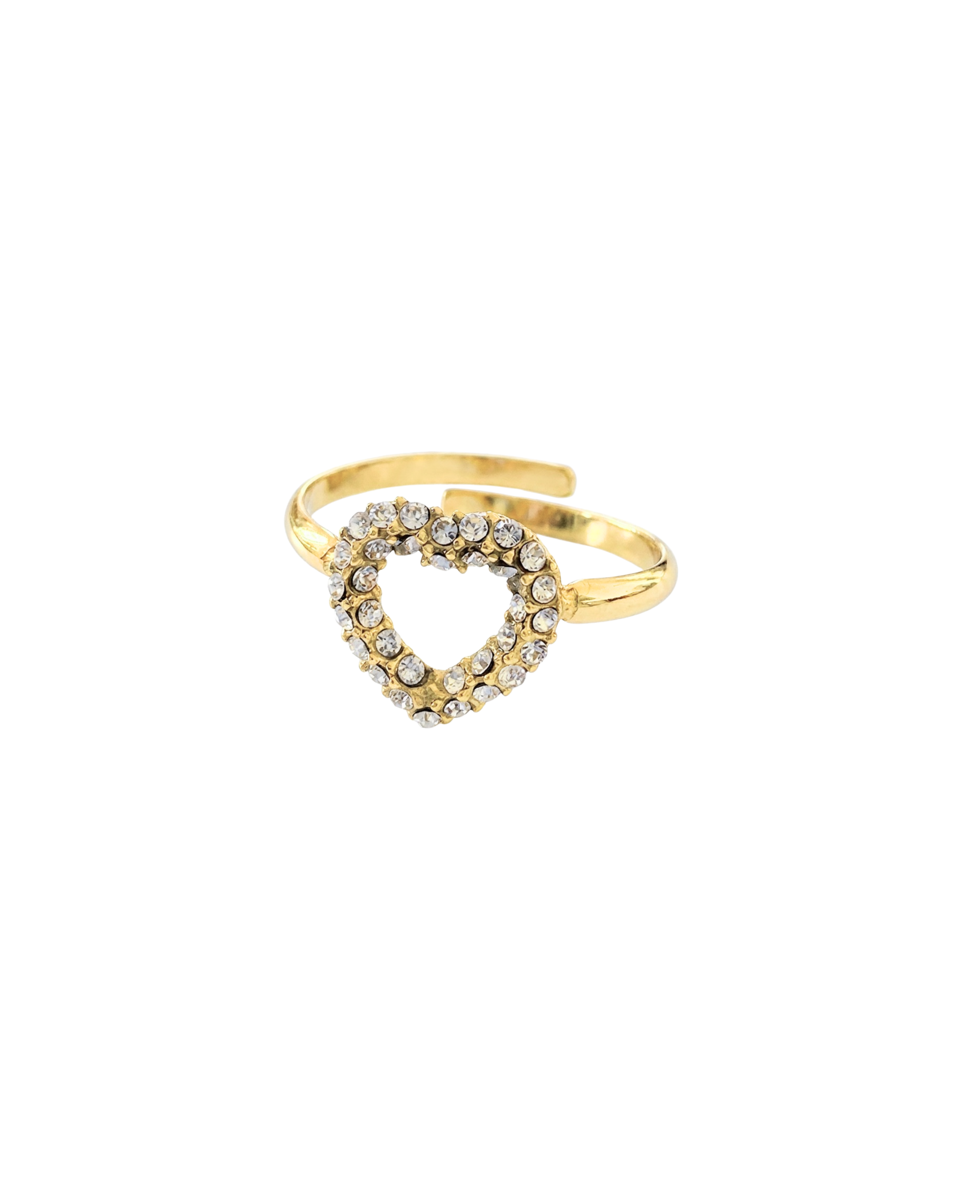 BAGUE COEUR À STRASS