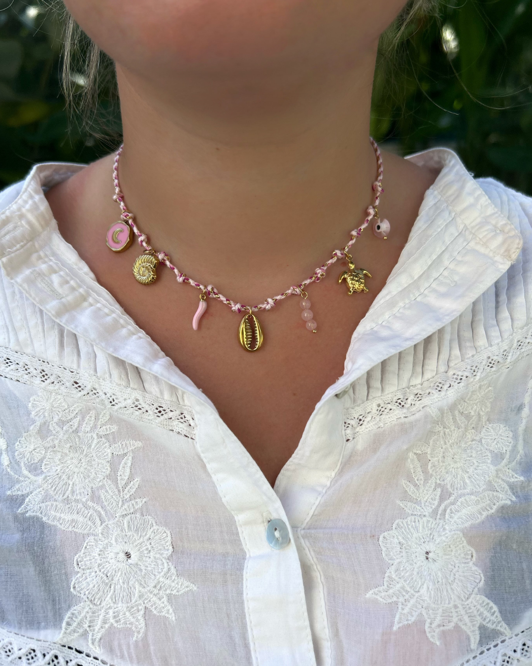 COLLIER CHARMS PINK
