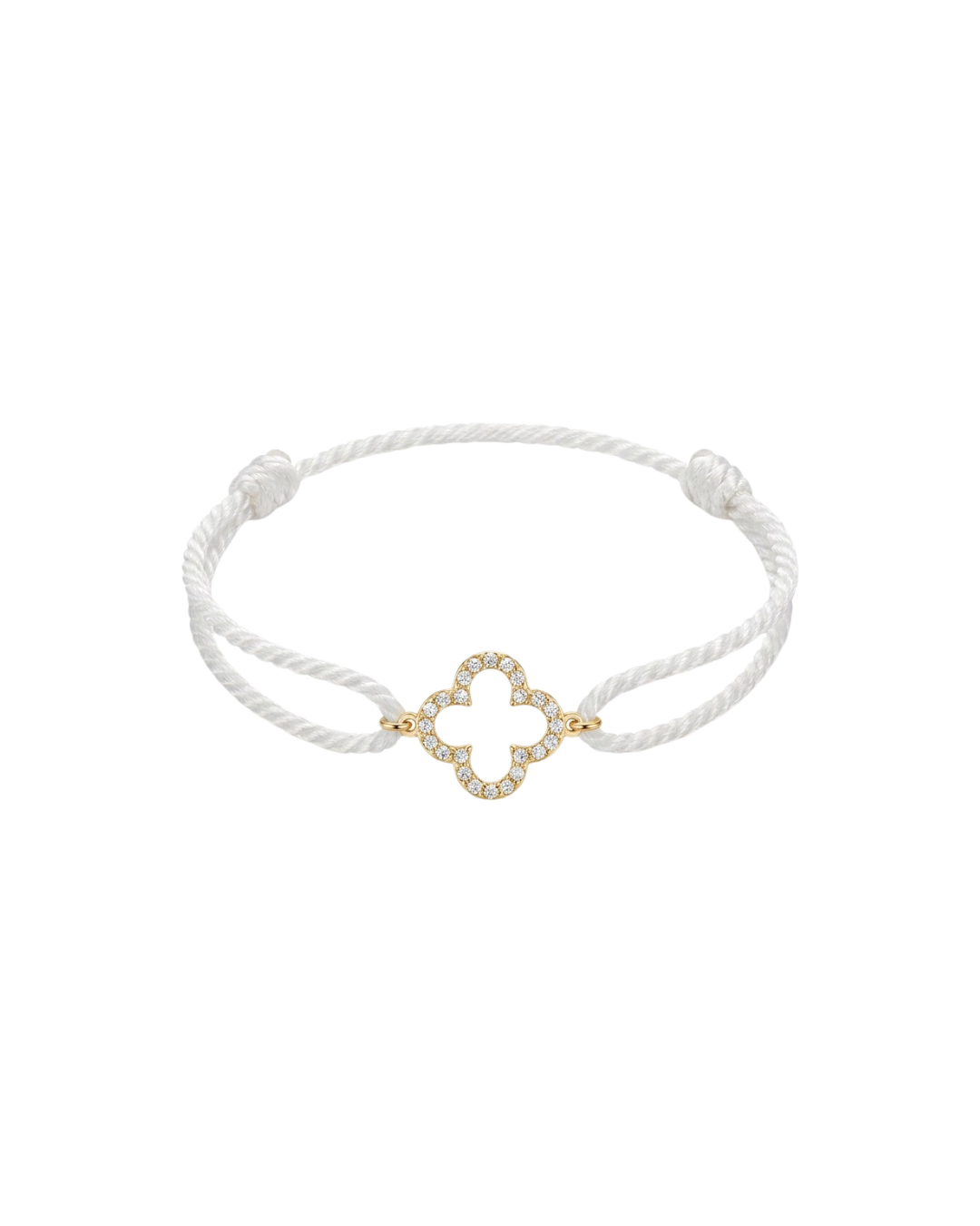 BRACELET TRÈFLE STRASS